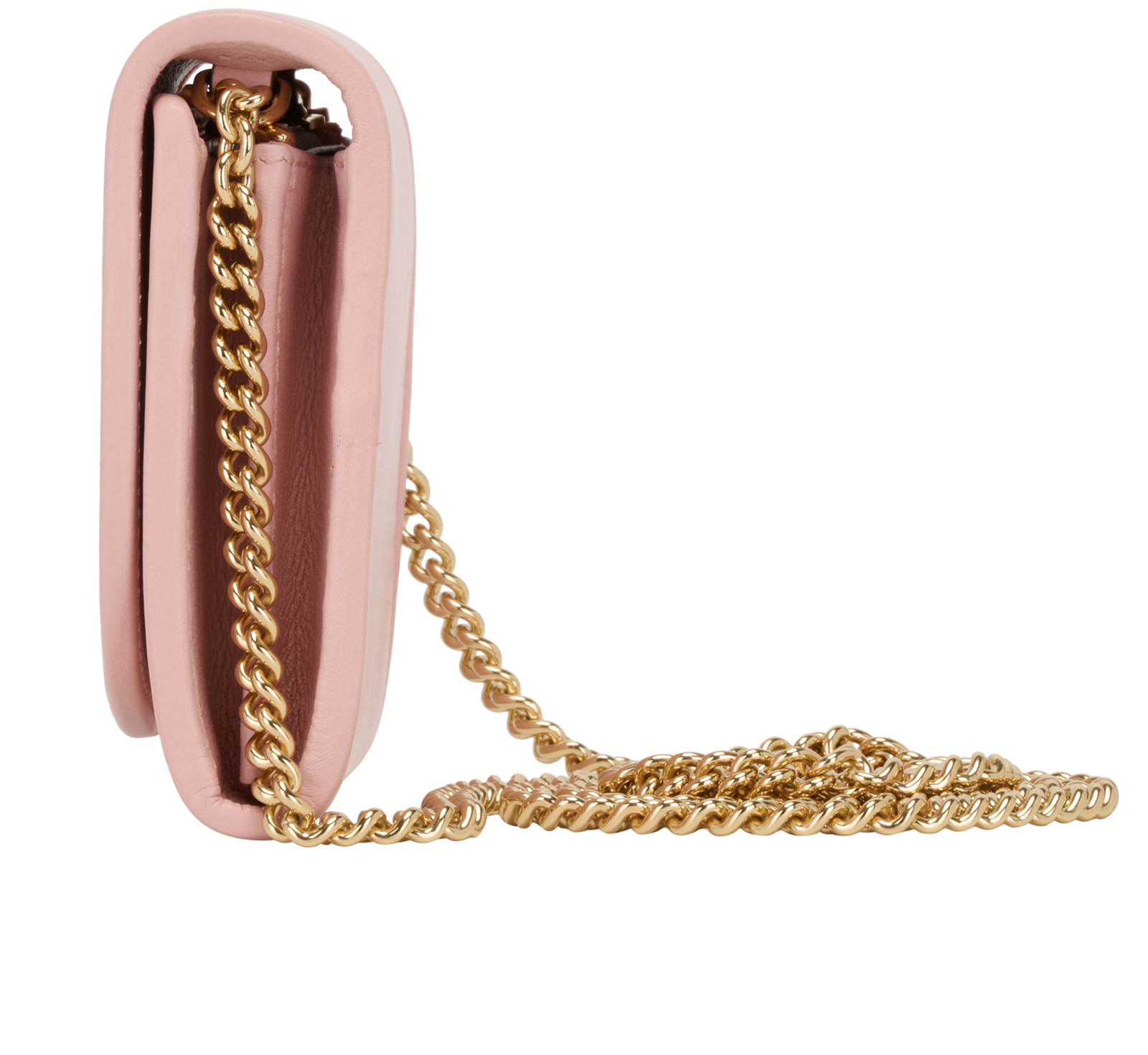 Gucci Mini Blondie Wallet With Chain, &pound;395, Accessories, Pink, Leather, Bottom view